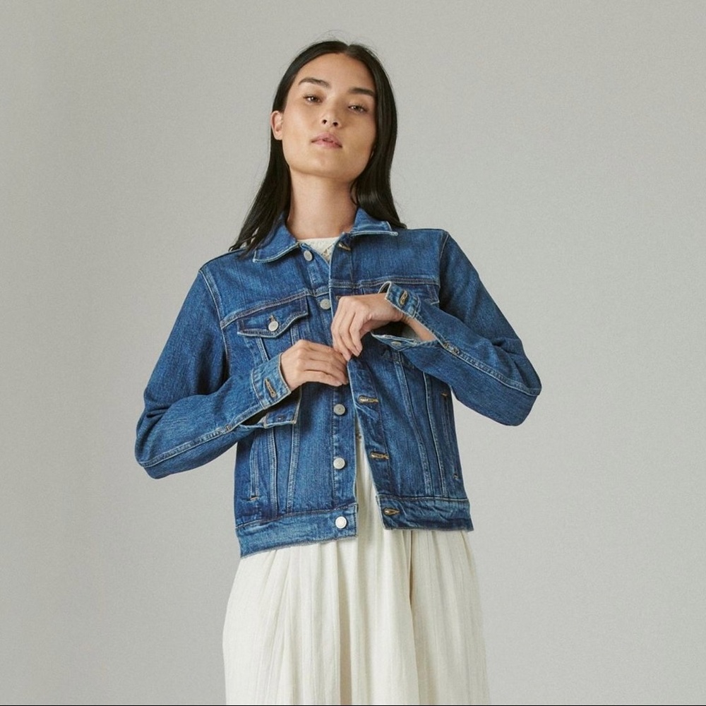 Embroidered Lucky Brand Jean Jacket